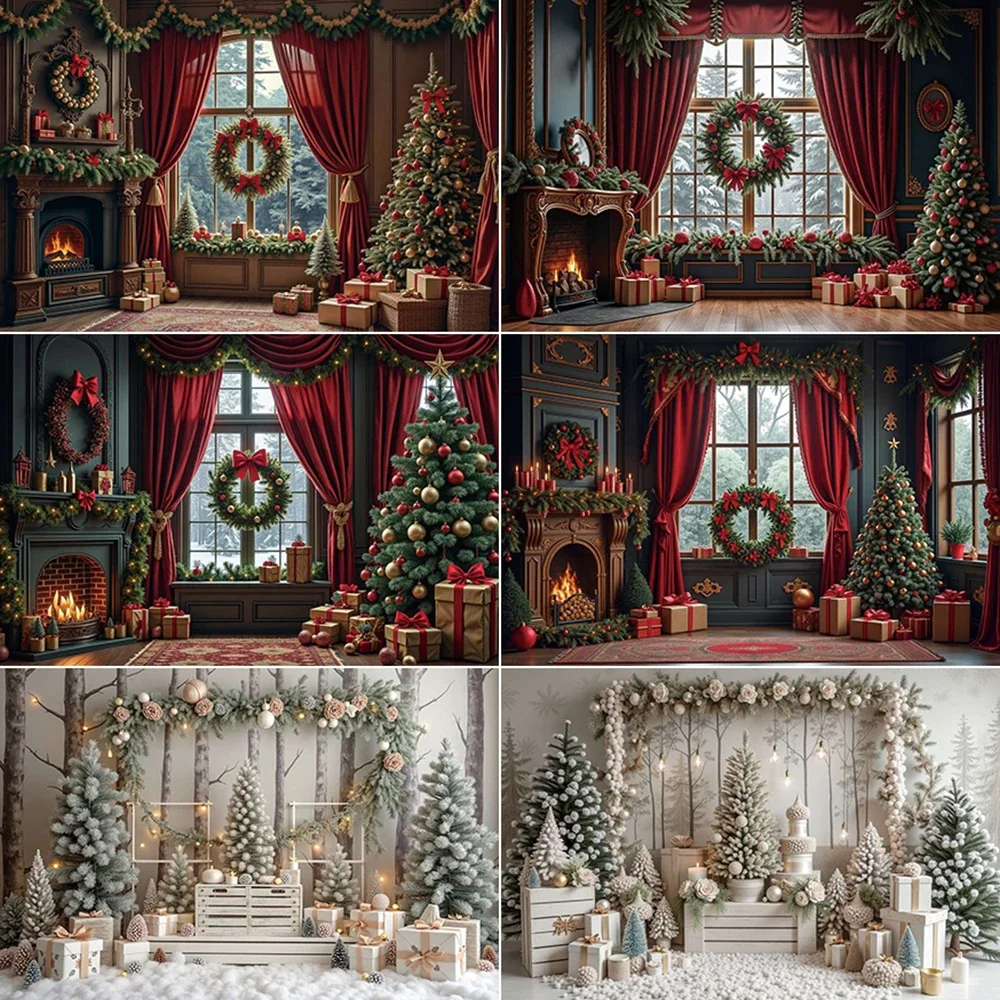 

MOON.QG Christmas Decoration Background Photography Carpet Light Xmas Trees Photocall Backdrop Children Studio Photobooth Props