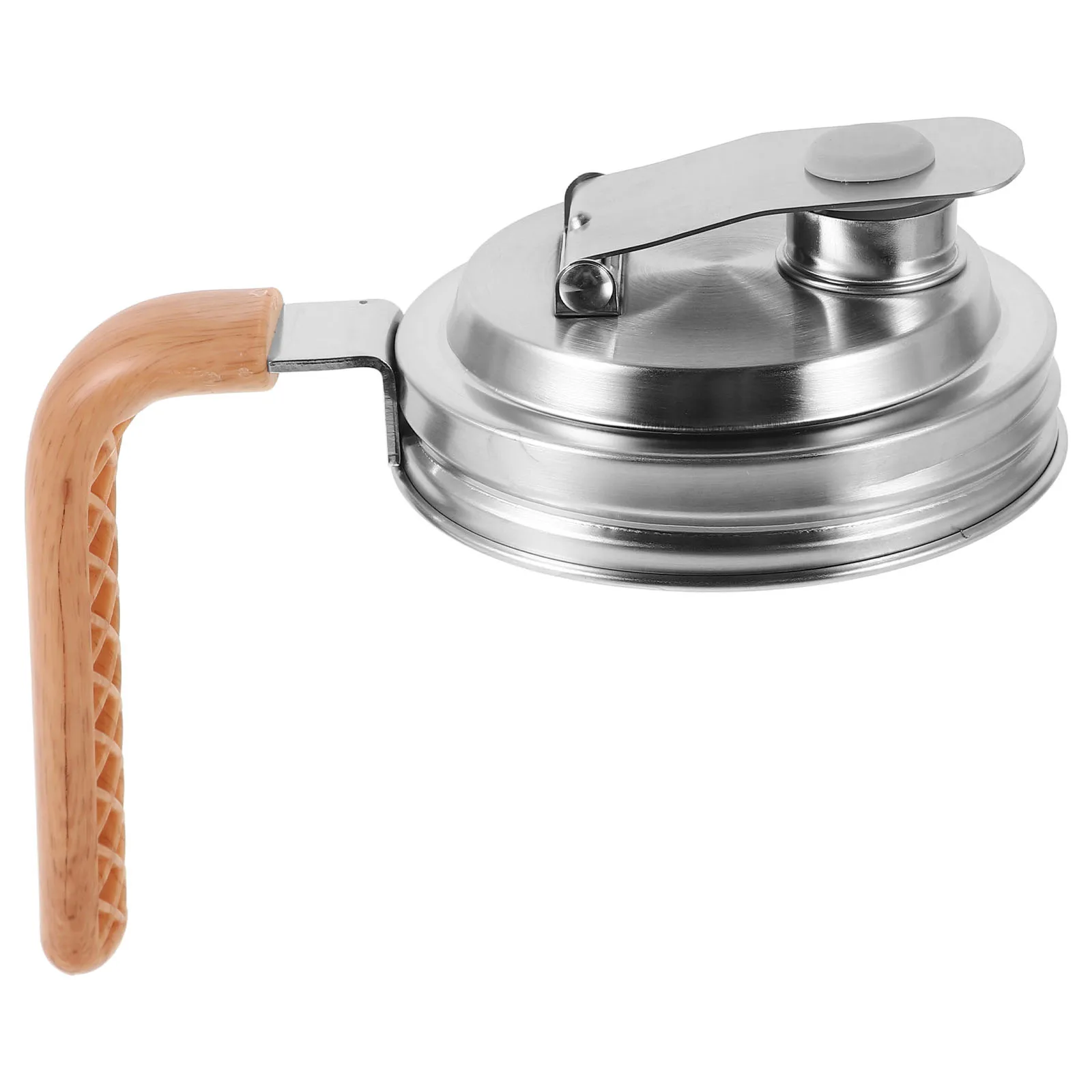 

Mason Jar Lids Drinking Handle Wide Mouth 304 Stainless Steel Leakproof Flip Cap Food Grade Sealed Beverages Temperature Pour