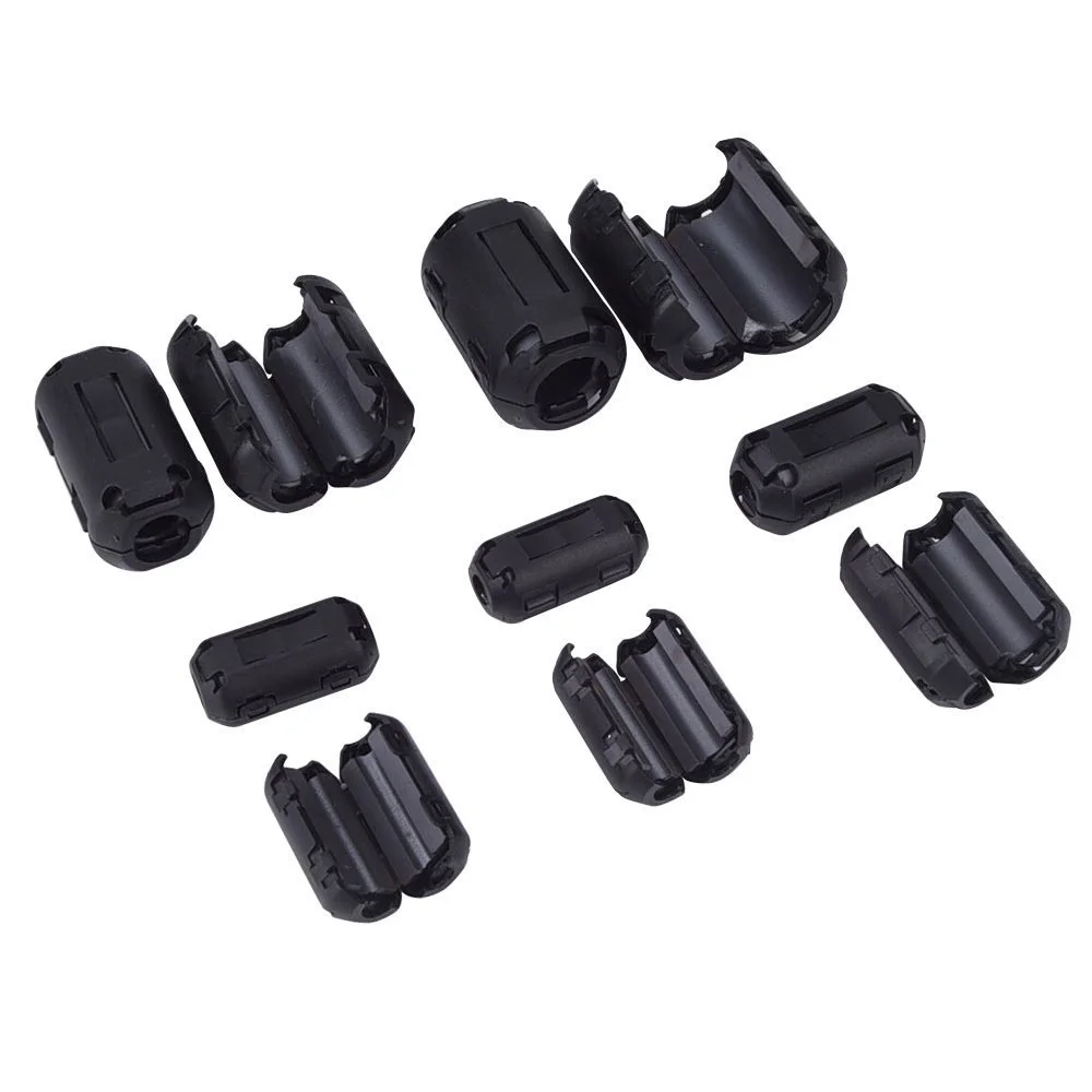 20 PCS/5Set Cable Noise Suppressor Filter Ferrite Clip Anti-interference Clip-on