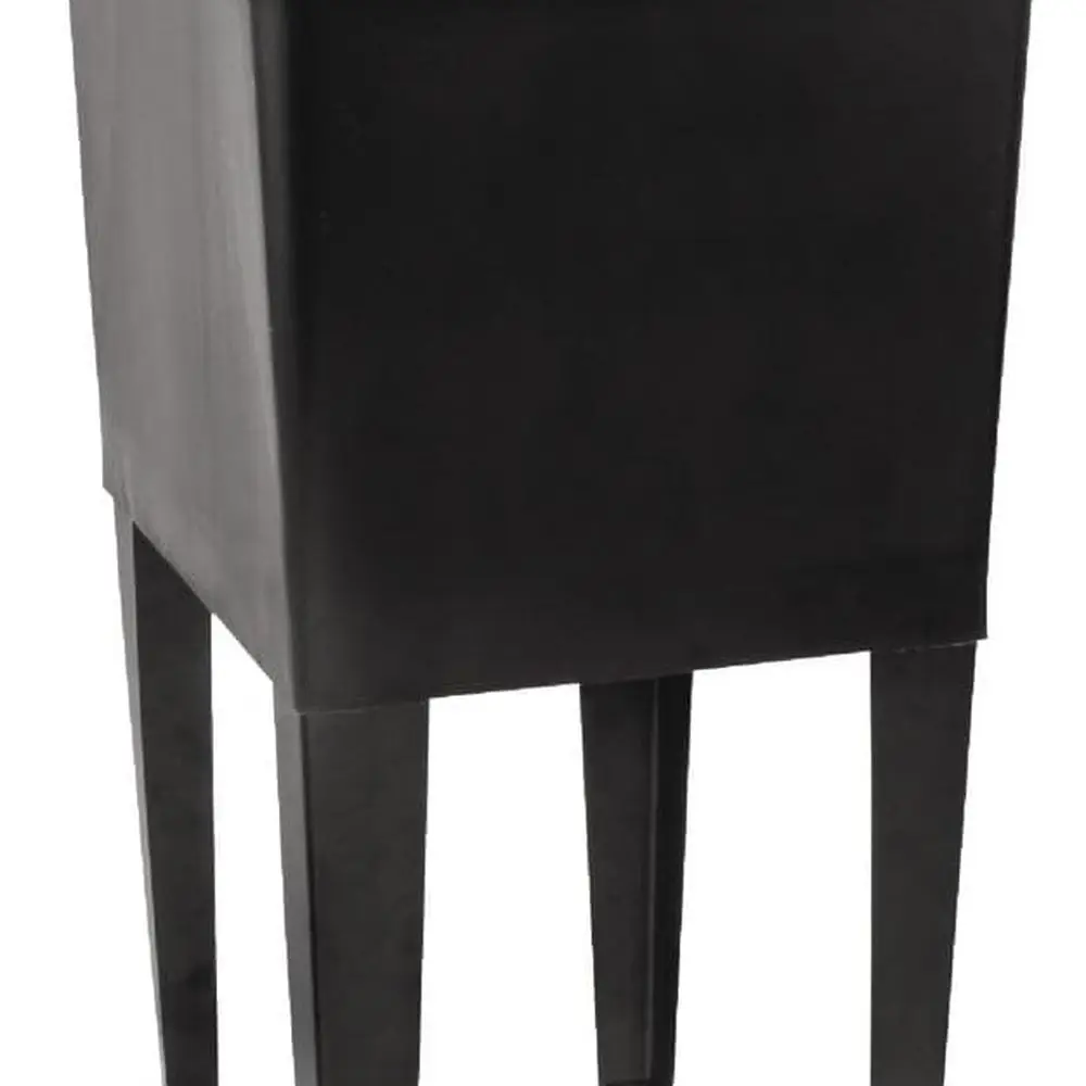 

040US8001BLKBLK Black Space-Saving Laundry Utility Sink, Black Pull-Out Faucet - Quantity 1