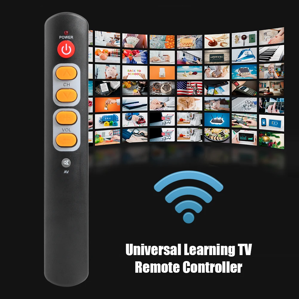 Universal Television Remote Control for Smart TV STB DVD DVB HIFI Professional 6-Key Learning Switch Gadgets TV Accessories