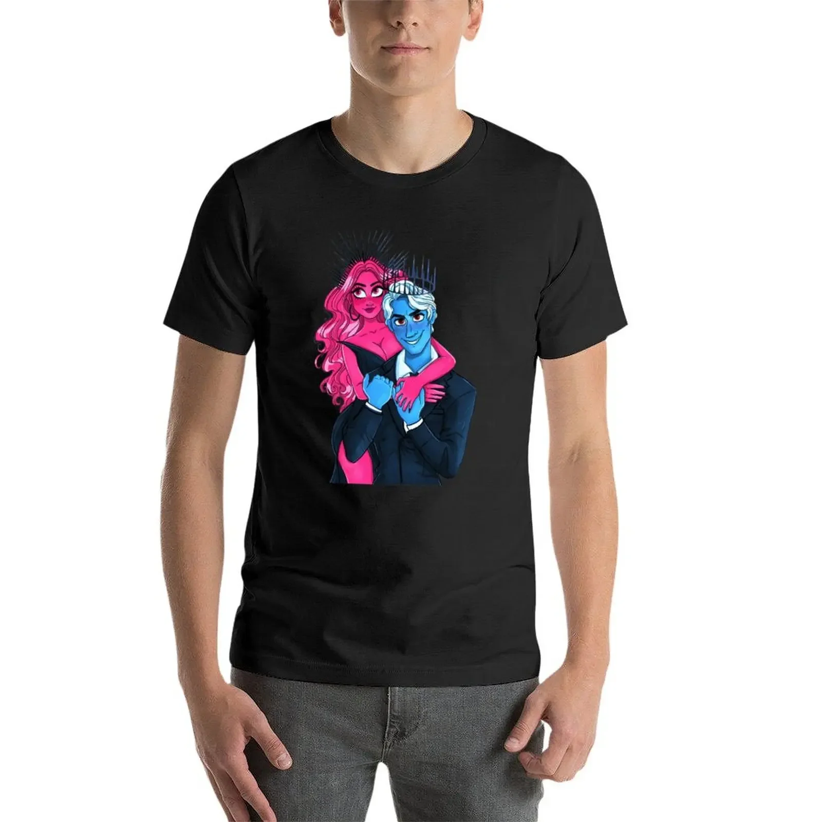 T-shirt graphique Lore Olympus pour hommes, droit au milieu de votre cœur, t-shirts de haute qualité