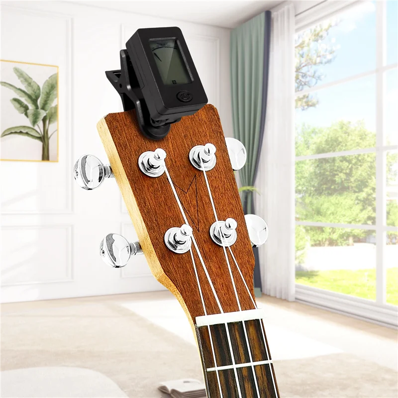 AF93-гитарный каподастр-тюнер, подходящий для укулеле, скрипки, электрической бас-гитары, акустической гитары с медиаторами и держателем медиатора, аксессуары для гитары