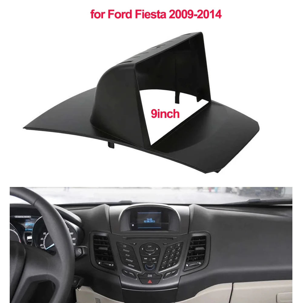 

9-дюймовый автомобильный радиоприемник для Ford Fiesta 2009 2010 2011 2012 2013 2014 Специальный комплект отделки приборной панели DVD Рамка панели Крышка автомобильной пластины