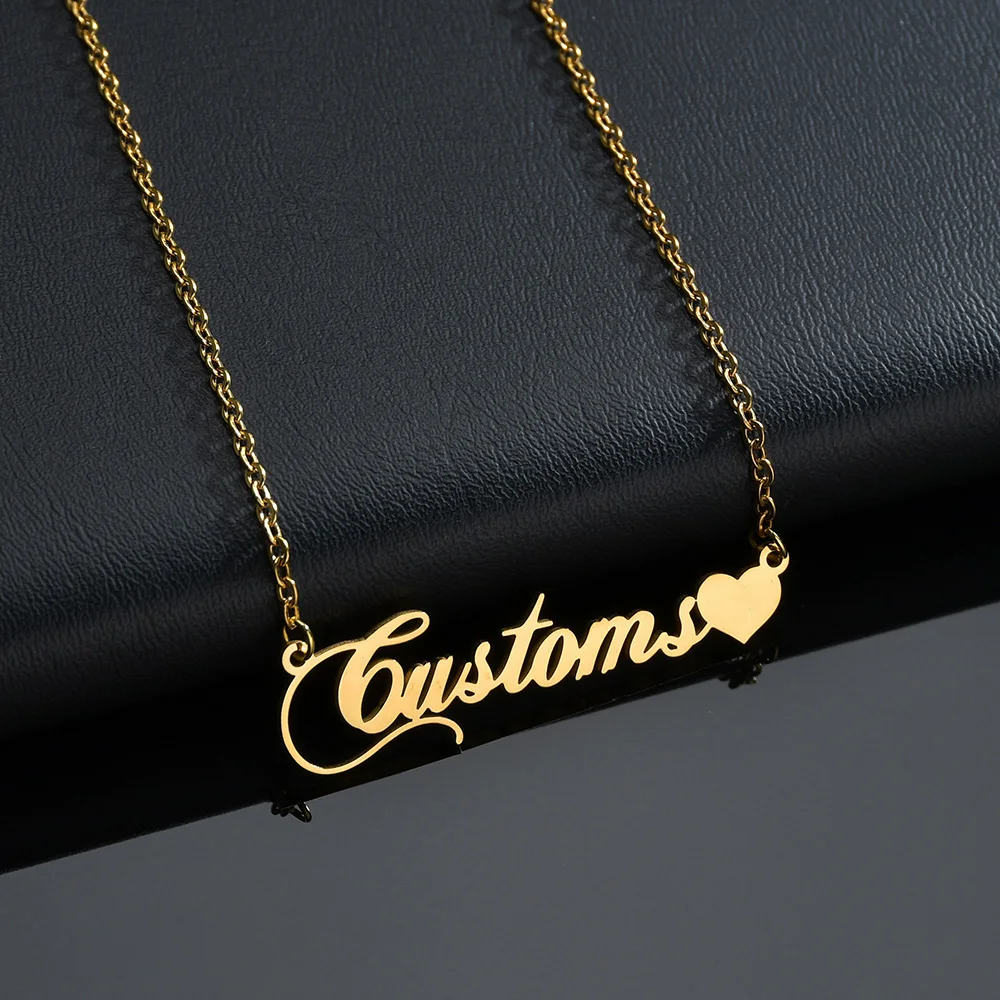 Atoztide collana con nome personalizzato personalizzato per le donne corona ciondolo a farfalla catena in acciaio inossidabile gioielli regalo di compleanno di moda