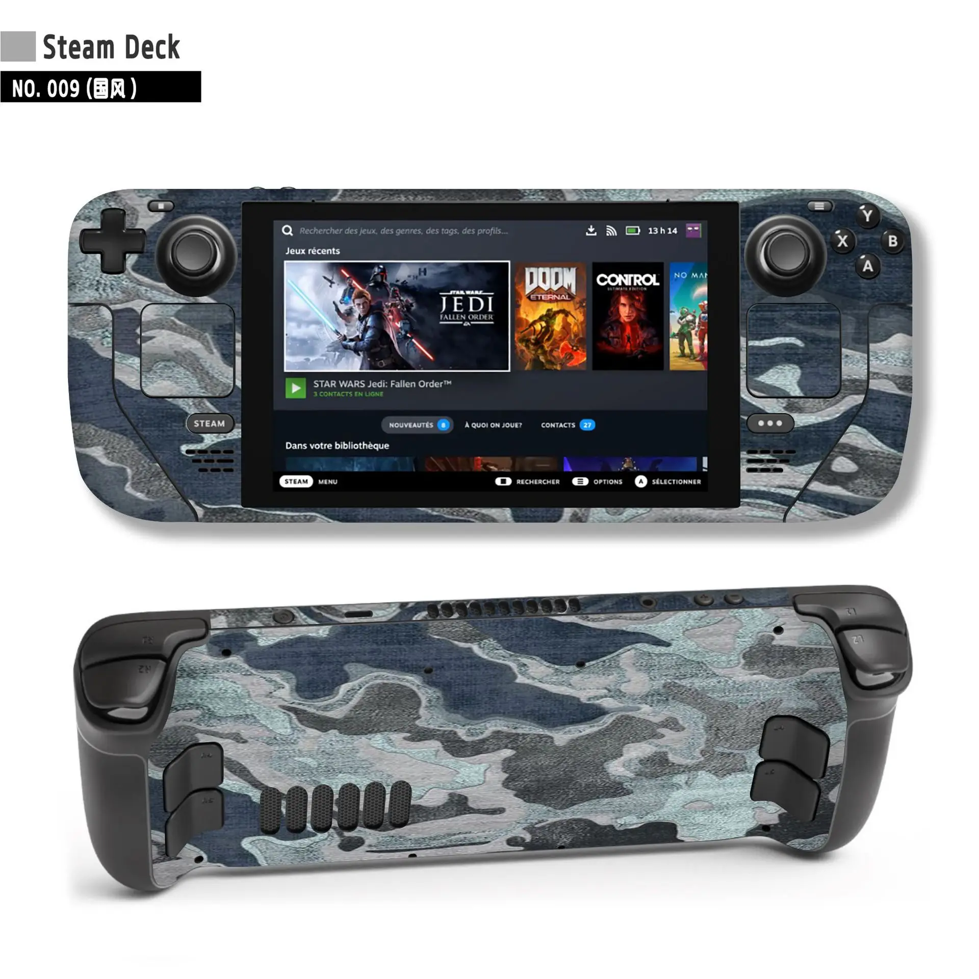 Autocollant de jeu en vinyle pour Console Steam Deck, couverture d'emballage pour Console de Valve