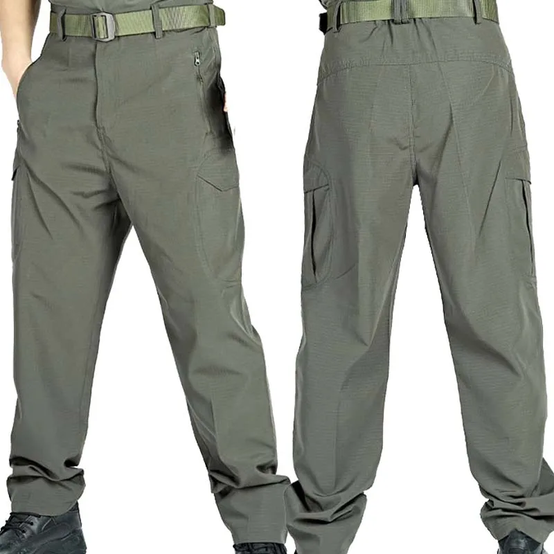

New Summer Lightweight Tactical Pants Mens Outdoor Waterproof Quick Dry Cargo Pants Casual Fishing Hunting Workwear Hiking Pants