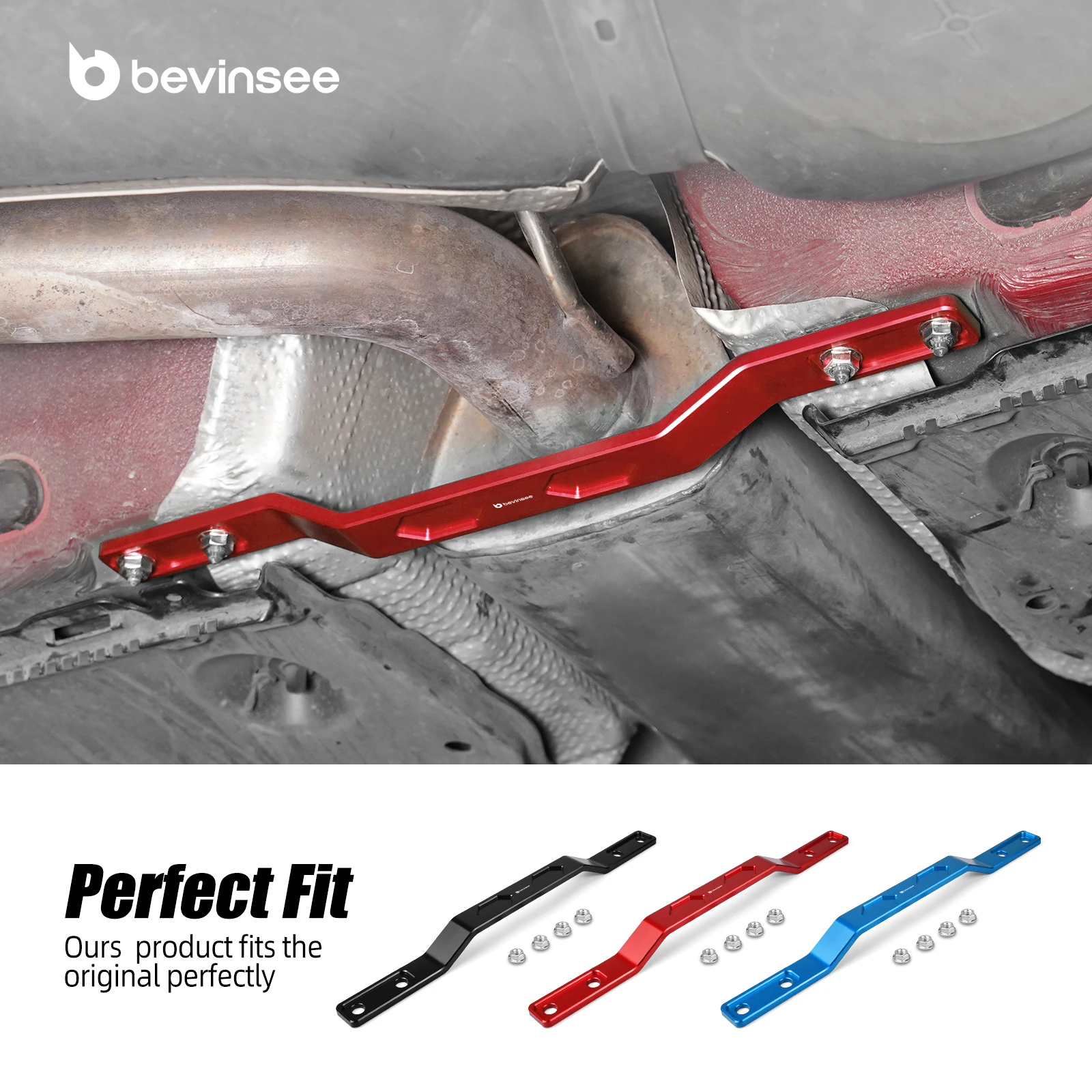 BEVINSEE Aluminum Rear Tunnel Brace for VW for Golf 7 for VW Passat B8 Jetta for Audi A3 8V/8Y Q2 for Seat Replace for 5Q0802128 view 6