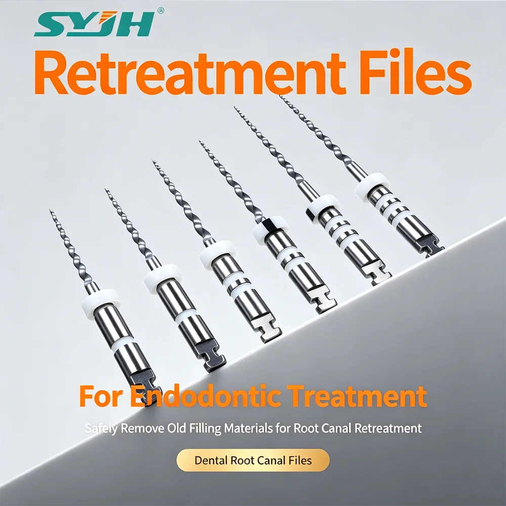 

SYJH 30Pcs/5Box Dental Endodontic Retreatment NiTi Rotary File D1-D3 For Remove Filling Material Before Root Canal Reshaping