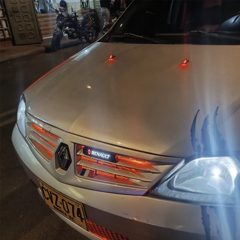 

LED Front Grill Lights Logo Headlamp Ambient Decorative Atmosphere For Renault Clio Captur Megane Twingo Koleos Espace