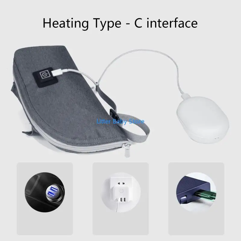 N80C USB زجاجة الطفل دفئا المحمولة السفر الحليب دفئا زجاجة تستخدم في الرضاعة غطاء الاحترار #2