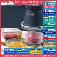 Morphy Richards Meat Grinder Electric Food Chopper 1000ml Wireless Vegetable Cutter Food Processor DC11V Seasoning Mincer MR9402