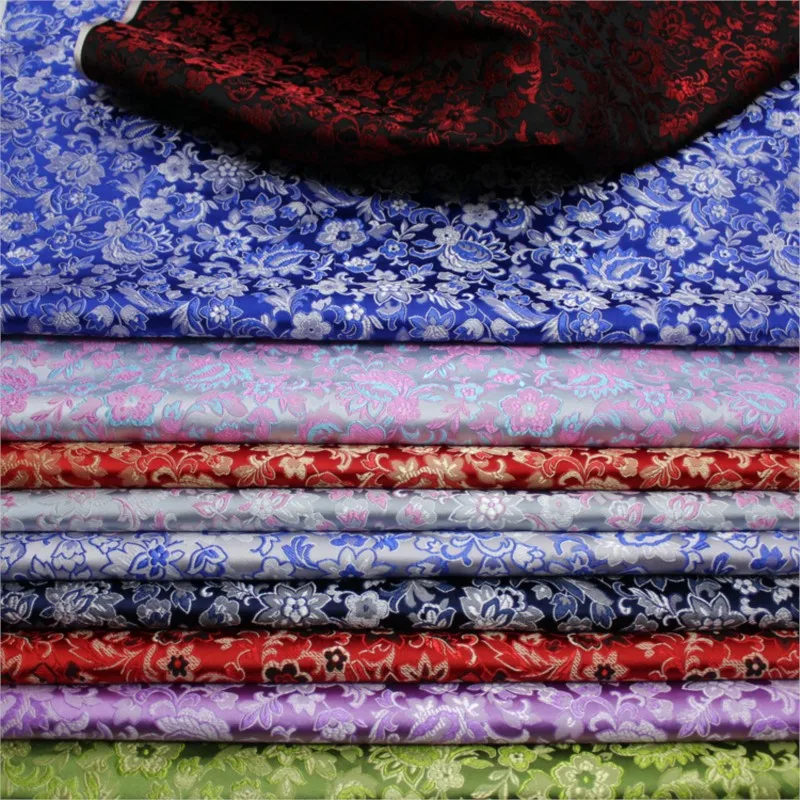 

Chinese-style jacquard brocade forged silk fabric hand-made for cheongsam and Hanfu robes