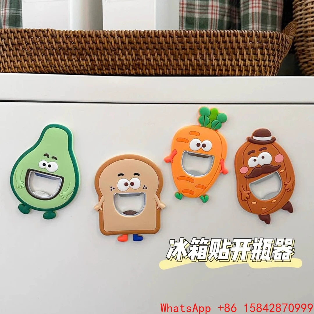 

Cartoon refrigerator sticker magnetic soda drink opener
