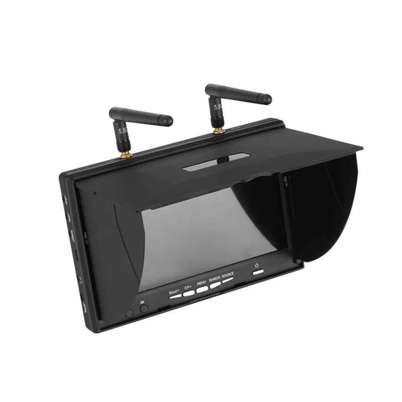 LST LCD5802D 5802 5.8ghz 5.8G 40CH 7Inch Raceband VRX FPV Monitor /Video Screen 800x480 Build-in DVR / Battery For Racing Car