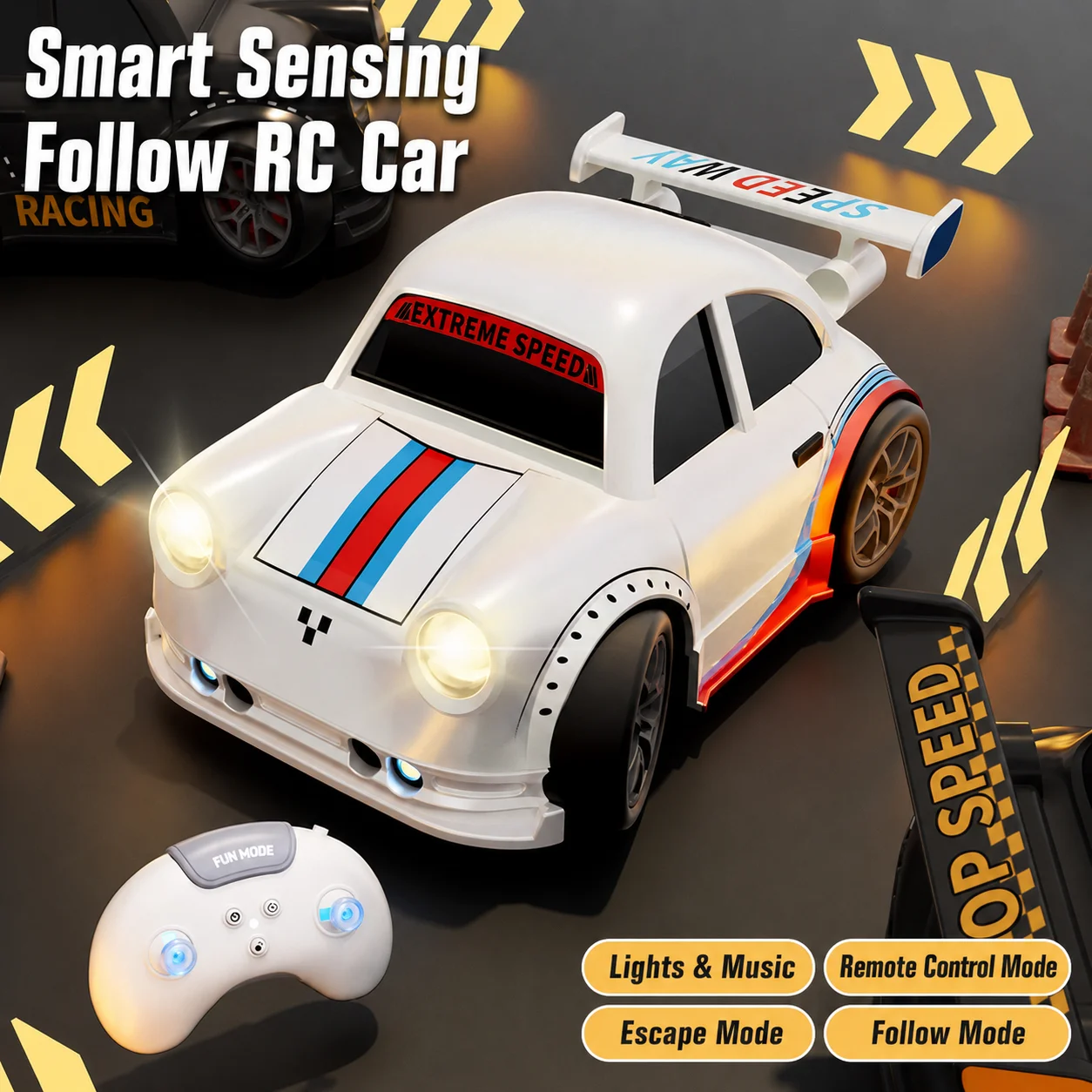 2026 New SONNY 4WD Drift RC Racing Car, Wireless Remote Control Vehicle with Follow & Escape Mode, Holiday Hobby Gift