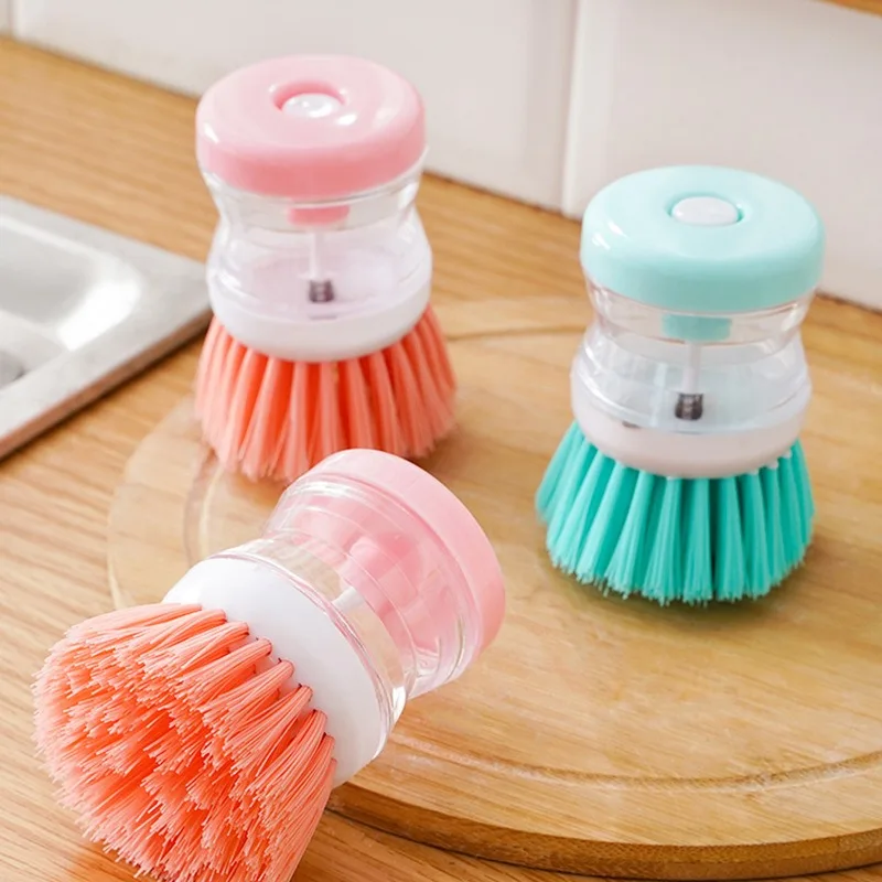 Multifunctional automatic liquid filling pot brush, household general merchandise kitchen pot brush