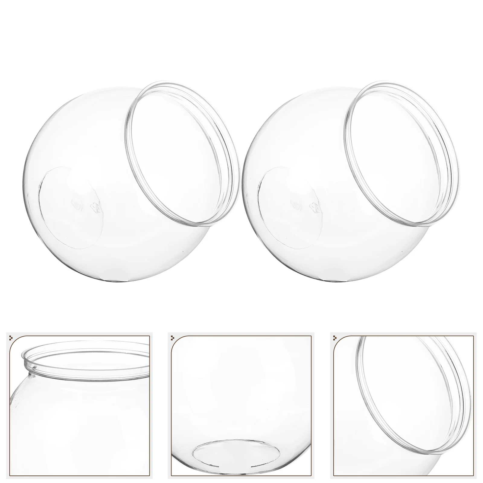 

6pcs Plastic Treats Snack Serving Bowl Party Decoration Table Ornament Lightweight Easy Carry Storage Container