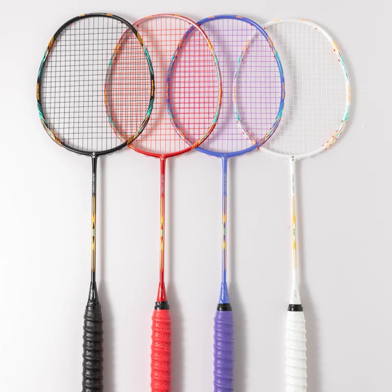 Lei Yu-Raquete de badminton de carbono ultra leve para homens e mulheres, conjuntos simples e duplos de fibra de carbono, ataque e defesa