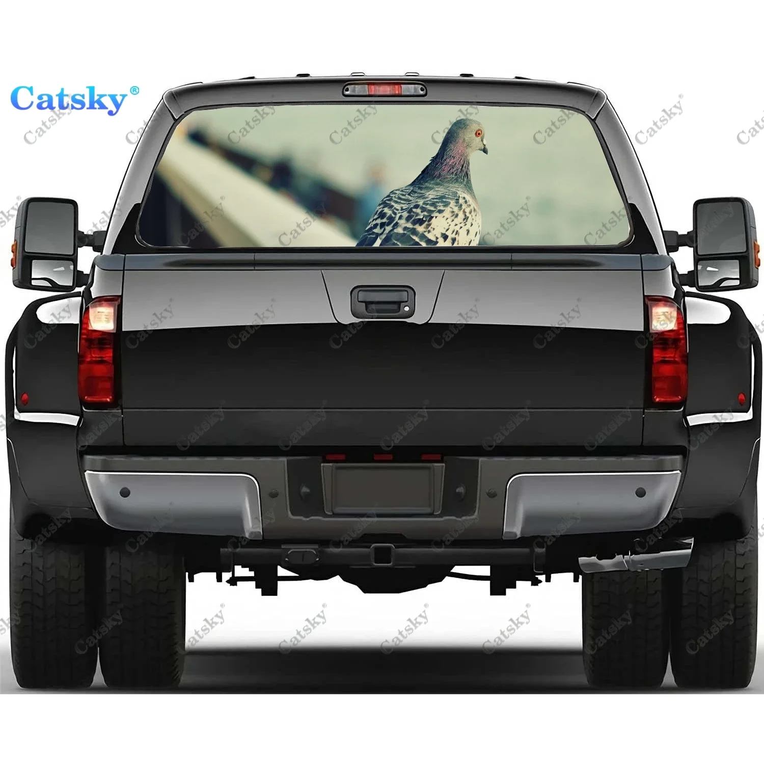 

Animal - Pigeon Rear Window Decals for Truck,Pickup Window Decal,Rear Window Tint Graphic Perforated Vinyl Truck Sticker