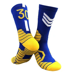 Curry Basketball Player Star Thick Sport Stephen Crew Man Socks Digital Number No30 Thirty Point Guard Golden State US Team 2021