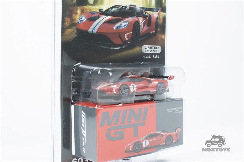 MINI GT Mijo Exclusives 1:64 Ford GT MK II #013 Rosso Alpha Red LHD Model Car