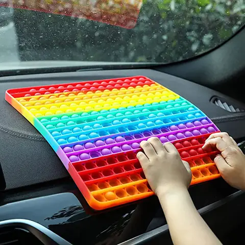 Giant Big Antistress Push Bubble Rainbow Heart 20-50CM Fidget Toys Large Simpl Dimmer Figet Toy Kids Dimple Tie Dye Game Gift