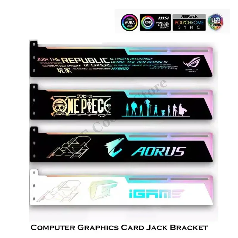 Computer Graphics Card Jack Bracket Support ARGB 5V SYNC Phantom Horizontal Mounting GPU Holder Brands Faith Black/White