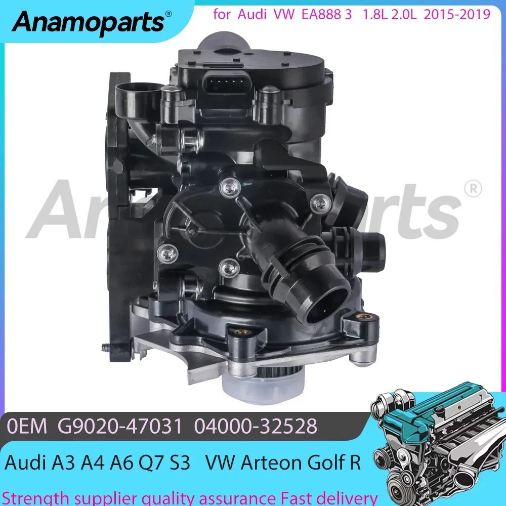 Engine Electric Water Pump Kit For 2015-2019 Audi A3 A4 A6 Q7 S3 Volkswagen Arteon Golf R 1.8 2.0 L L4 DOHC Petrol 06L121012A