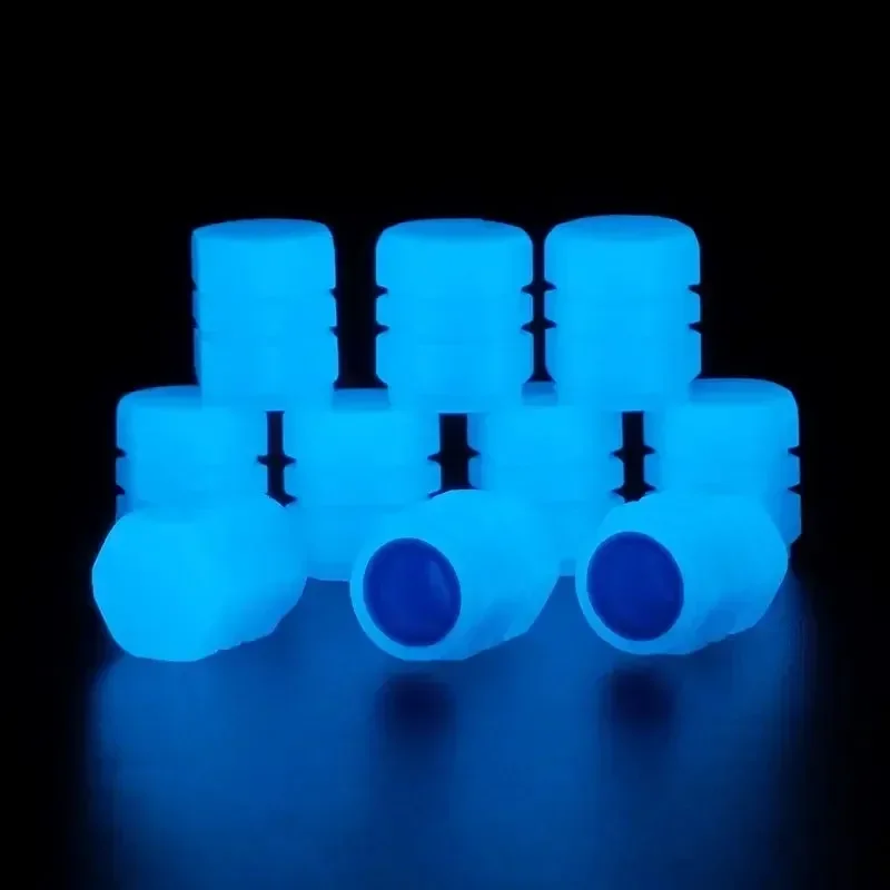 Luminous Tire Valve Cap Car Wheel Hub Glowing Dust-proof Decorative Tyre Rim Stem Covers Applicable Motorcycle Tire Valve Caps