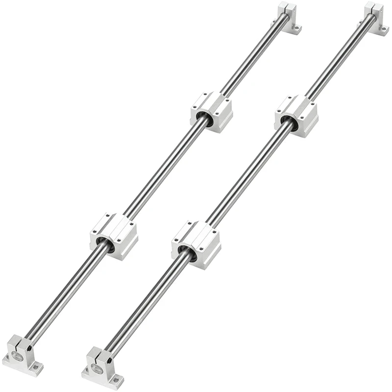 10 Pieces / Set Of Optical Axis Linear Axis Od12mm 400Mm + SCS12UU Linear Bearing Seat + SK12 Bearing Support 12Mm 400Mm image 2