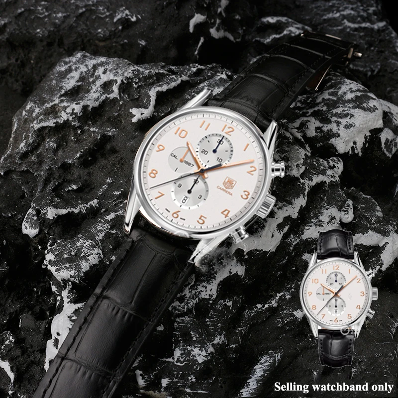 Ремешок из натуральной кожи для наручных часов, мужской браслет для часов, 19 20 мм 22 мм