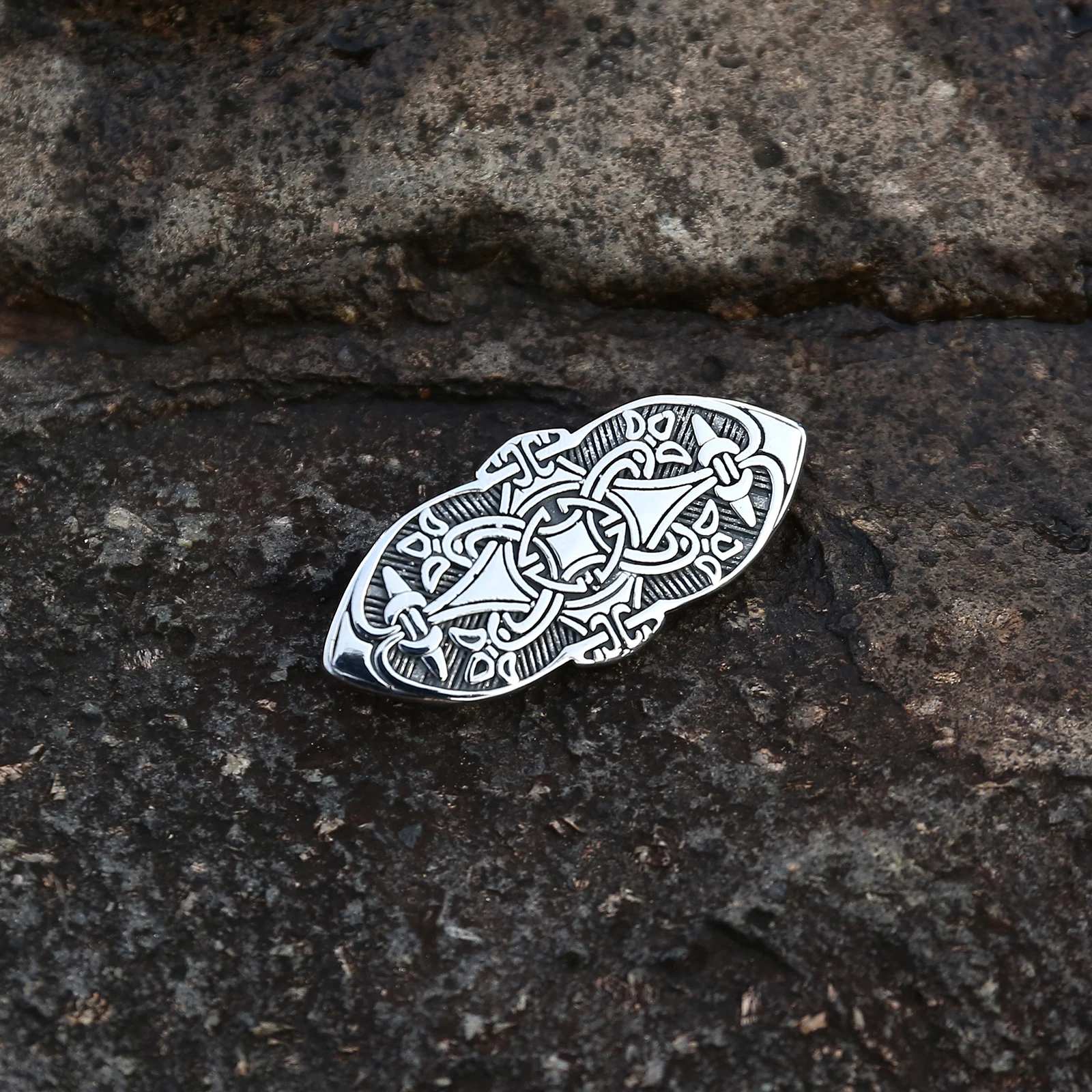 Stainless Steel Freya Viking Style Brooch