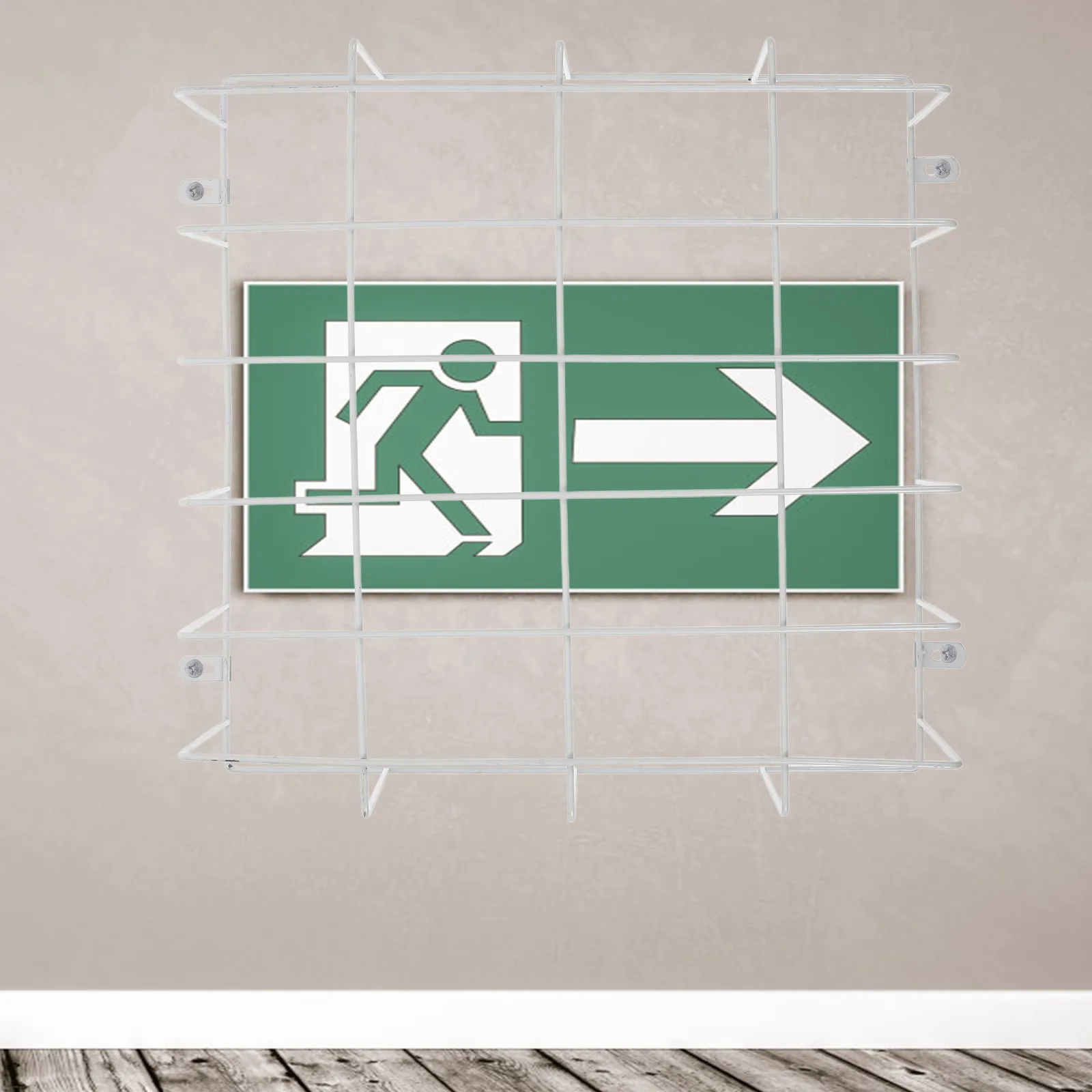 stainless-steel-emergency-exit-light-protection-cover-wall-mounted-antivandalism-wire-guard-for-exit-sign-safety-emergency