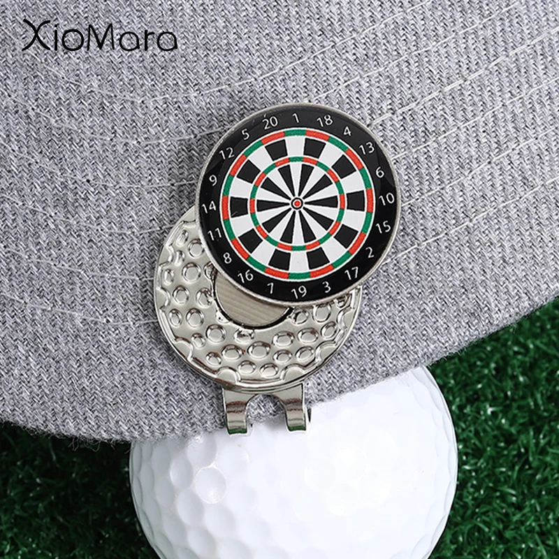 Retro Mexican Metal Golf Hat Clip Creative Dartboard Magnetic Golf Ball Marker Cap Decorative Trendy Jewelry Gift for Golf Lover