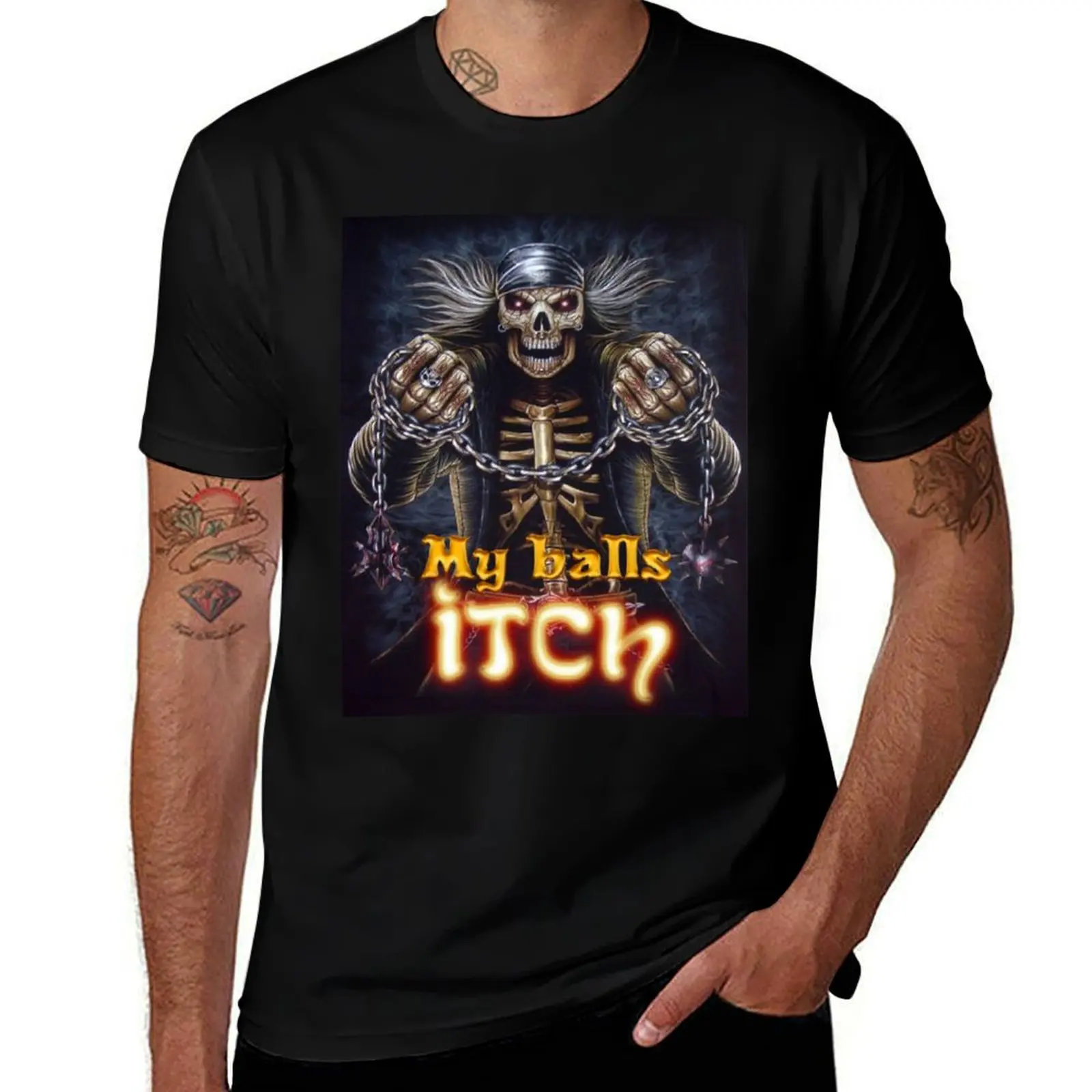 Trucker Skull Wrecking Balls Itch T-Shirt Comfortable Work Wear Tee