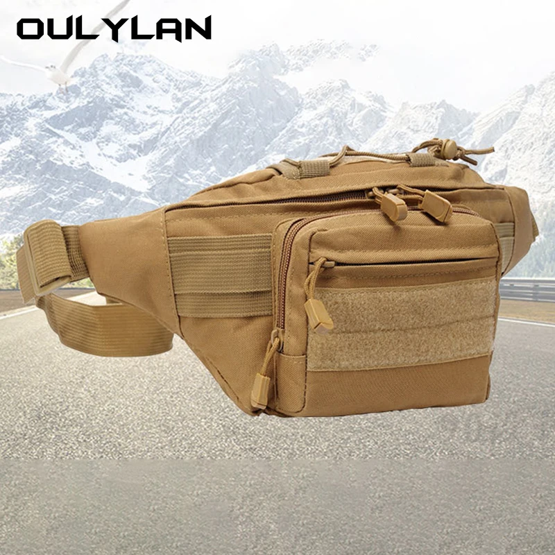 Men Waist Fanny Pack Belt Bag Tactical Motorcycle Rider Sports Climb Camping Nylon Male Tool Sling Chest Hip Bum Bag