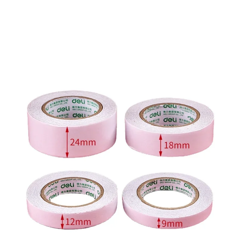 Cinta adhesiva de doble cara para manualidades, adhesivo transparente de 9/12/18/24mm, pegamento fuerte de papel para diario, pegatinas de álbum de arte para el hogar, 1 piezas, F590