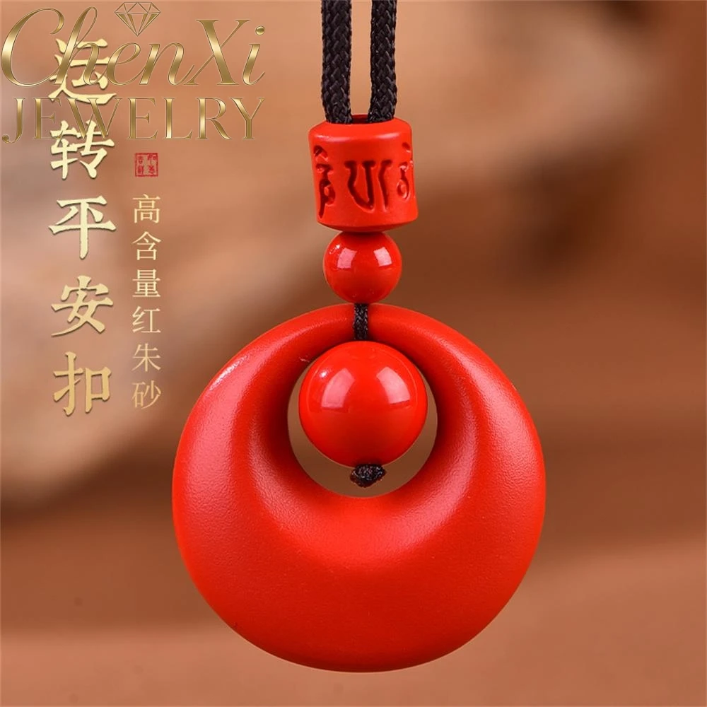 

High-End Cinnabar Princess Safe Buckle Pendant Luxury Quality Fashion Fine Jewelry Amulets And Mascots Exquisite Elegant Popular