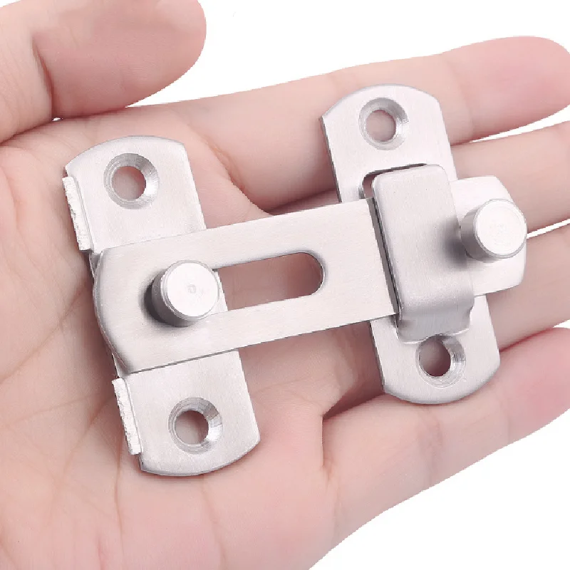 Fibbia per porta da 90 gradi Serratura in acciaio inossidabile Porta scorrevole Fibbia ad angolo retto Porta e finestra Chiusura pieghevole per bagno