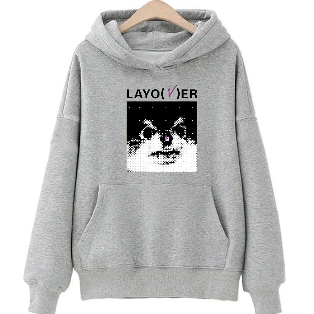 Толстовка женская с капюшоном и принтом, большого размера