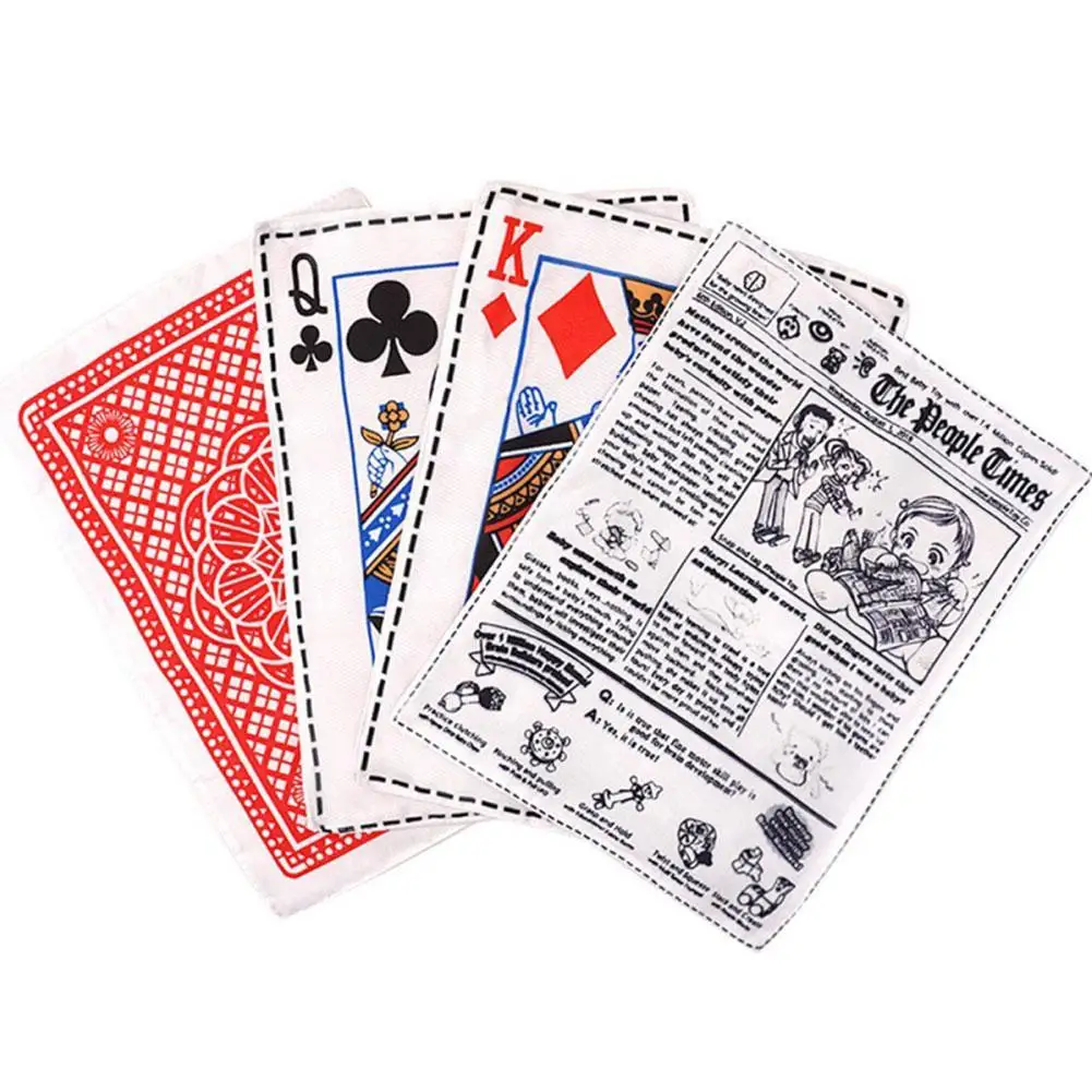 Tearproof Dog Sound Chew Toy Simulated Squeak Newspaper Playing Card K Q J Teeth Resistant Corgi Teddy Puppy Pet Interactive Toy