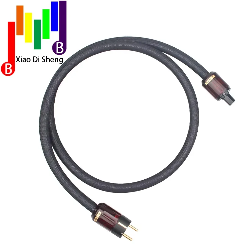 الصوت مرحبا نهاية Hifi مكبر للصوت OFC النحاس النقي Schuko اليورو الاتحاد الأوروبي + IEC التيار المتناوب أنثى ذكر مطلية بالذهب قابس طاقة سلك كابل الطاقة