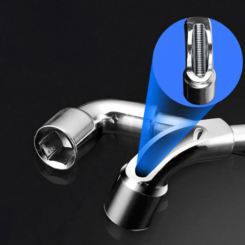 Versatile L-shaped Wrench 6-15mm L Type Pipe Perforation Elbow Mini Wrench Universal Double Head Hex Socket Metric Wrench