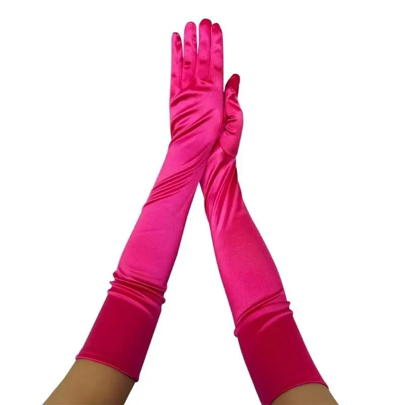 39BD Wedding Gloves Proms Gloves  Long Gloves for Operas Women Lady Theme Proms Costume Accessories