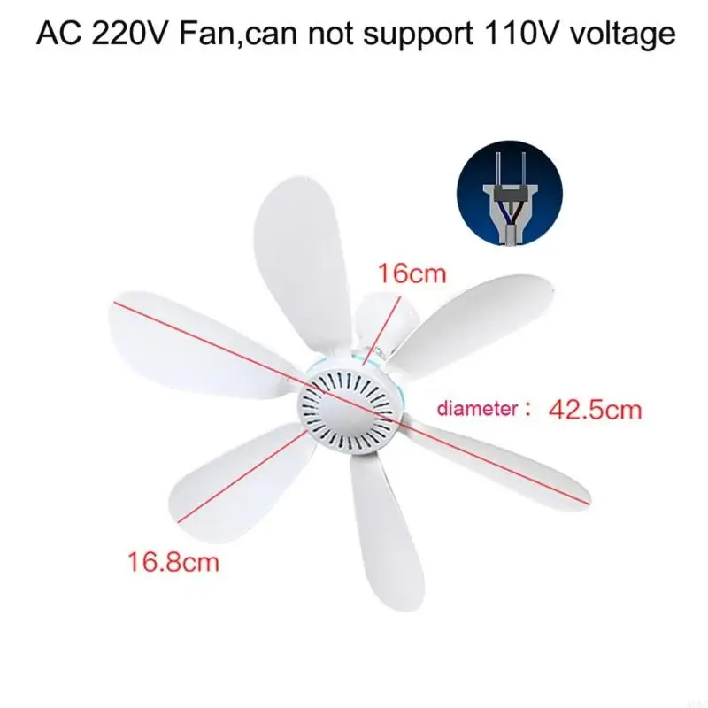 A0NC ventola bianca da 120 cavo da 16,7 pollici ventola appesa 220V 10w ventilatore a soffitto