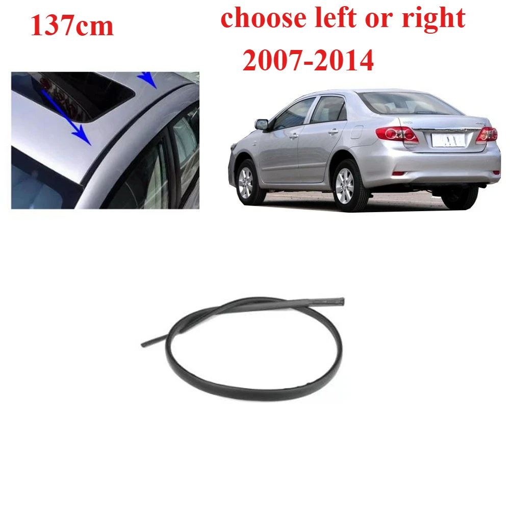 

1 or 2 Pieces Roof Rubber Seal for Toyota Corolla 2007-2014 Sedan 137cm Waterproof Protect Rain Seal Rubber 75556-02110