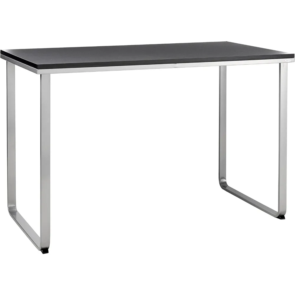 

Products 1943BLSL Home Office Table Computer Desk, Black/Silver