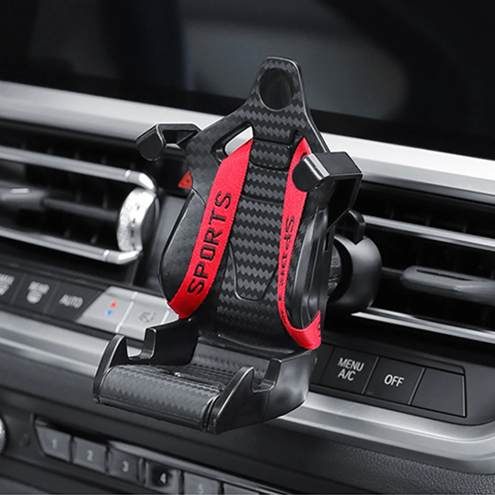 Car Phone Holder Air Vent Phone Mount 360 Degree Rotatable Clamping Navigation Phone Stand Fits Up To 85mm Phone