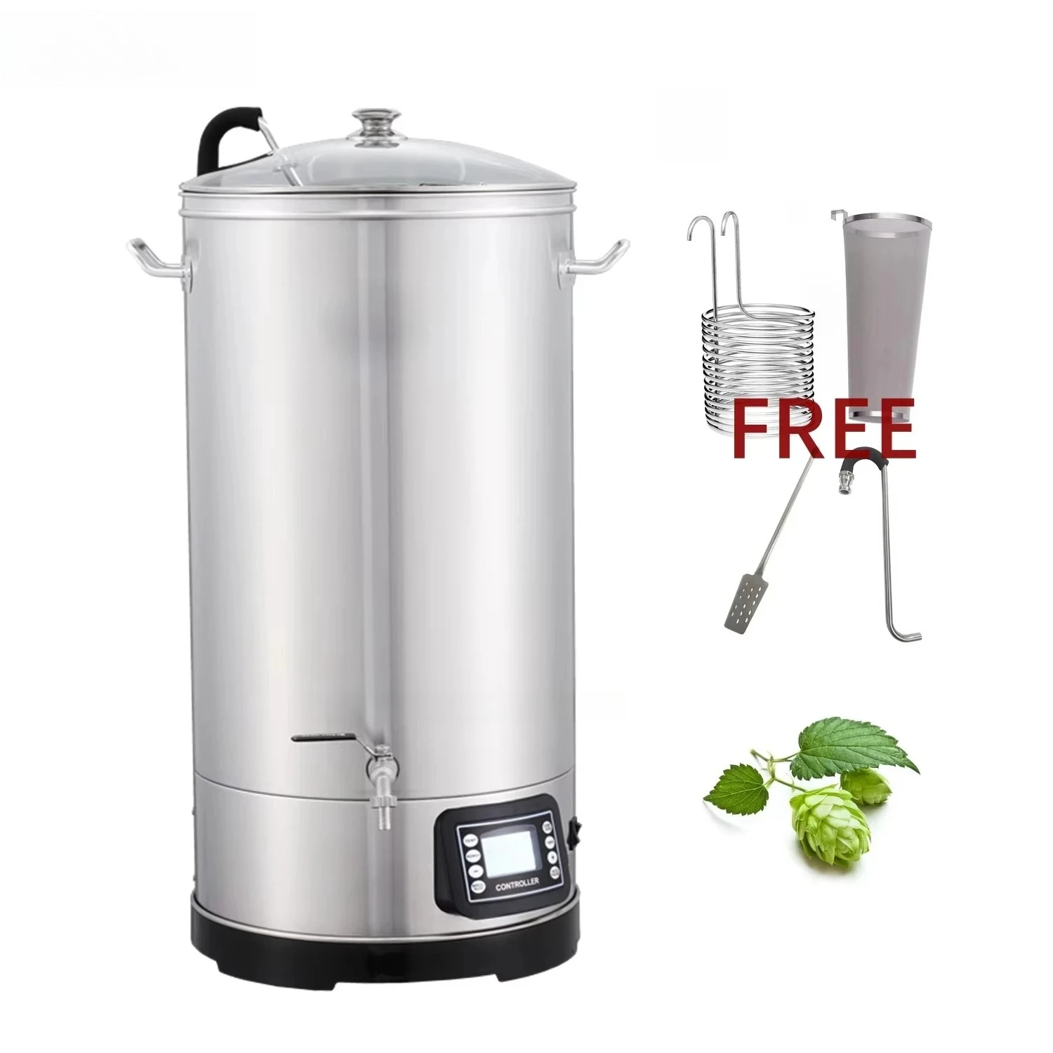 

Guten 40L 50L 70L All In One Microbrewrey Home Brewing Equipment Craft Beer Brewing System Brew Kettle Mash Tun